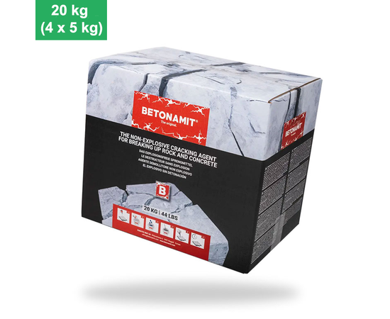 BETONAMIT® –  20 kg Neeksplozivno Sredstvo za Varno in Učinkovito Rušenje Skal in Betona 1 - BETONAMIT.si