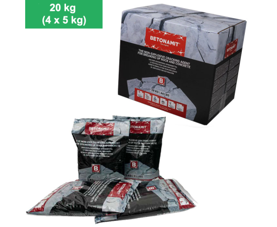 BETONAMIT® –  20 kg Neeksplozivno Sredstvo za Varno in Učinkovito Rušenje Skal in Betona 2 - BETONAMIT.si